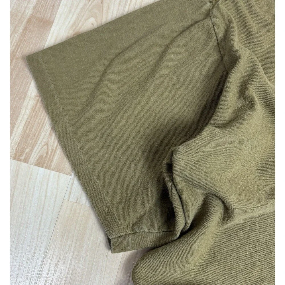 Vintage 90s Single Stitch Guess Jeans Embroidered T-Shirt / Green / Size Large - Picture 4 of 8